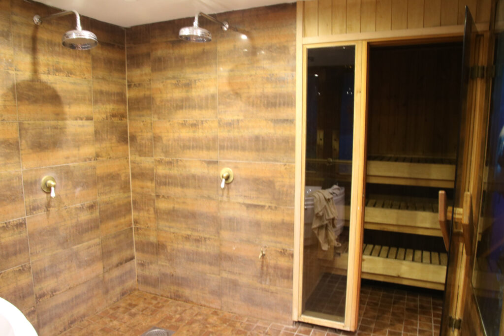 Sauna in unserer Luxus-Herberge