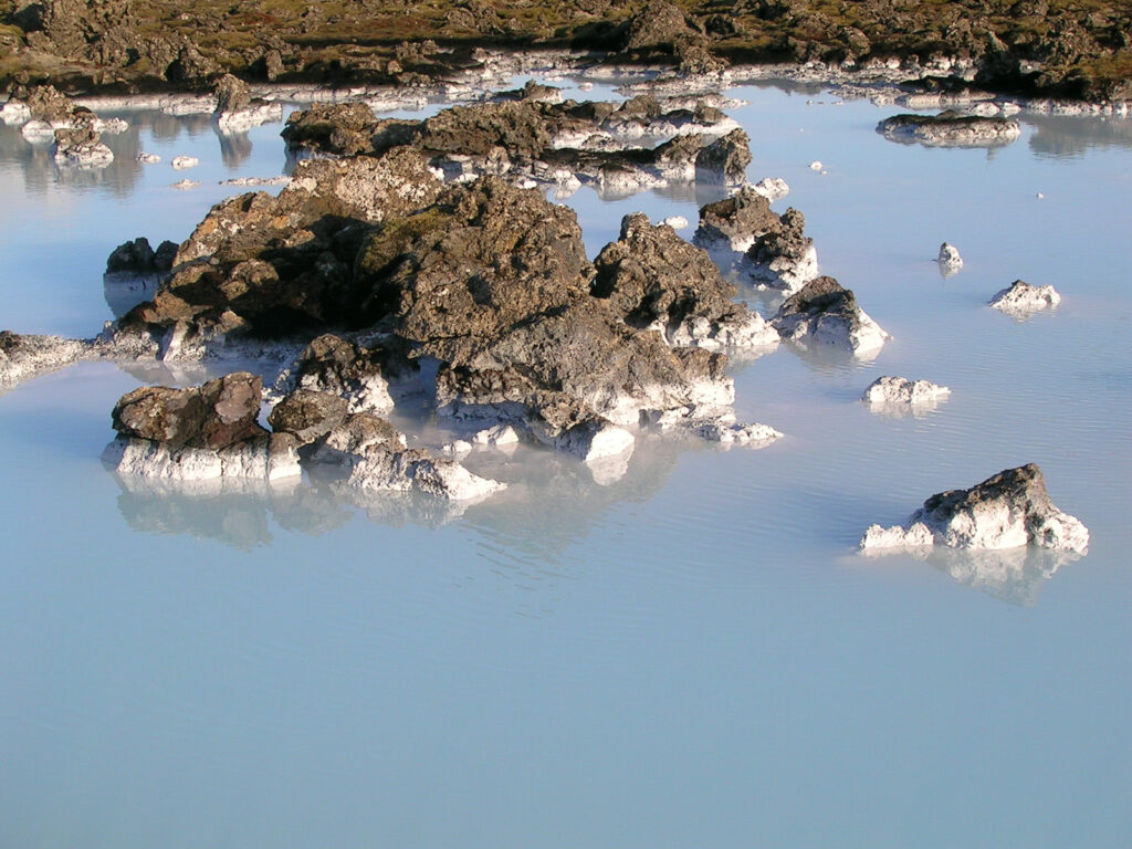 Ablagerungen bei der Blauen Lagune