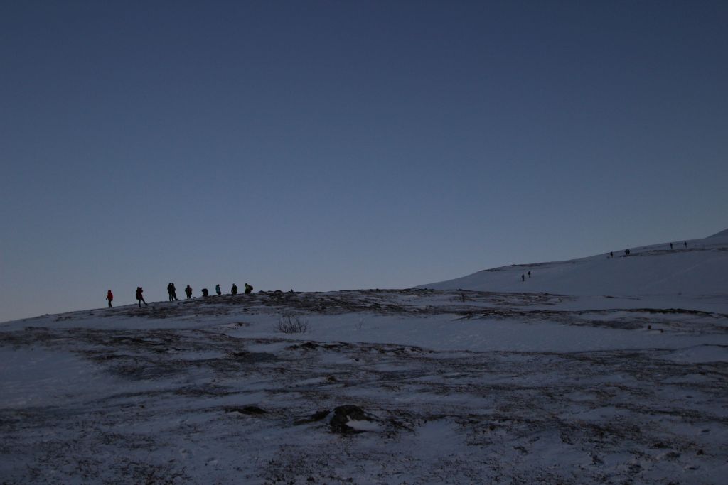 Fotorgrafen am Bergrücken