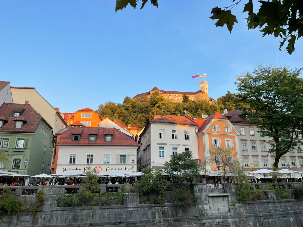 Laibacher Burg im Sonnenschein