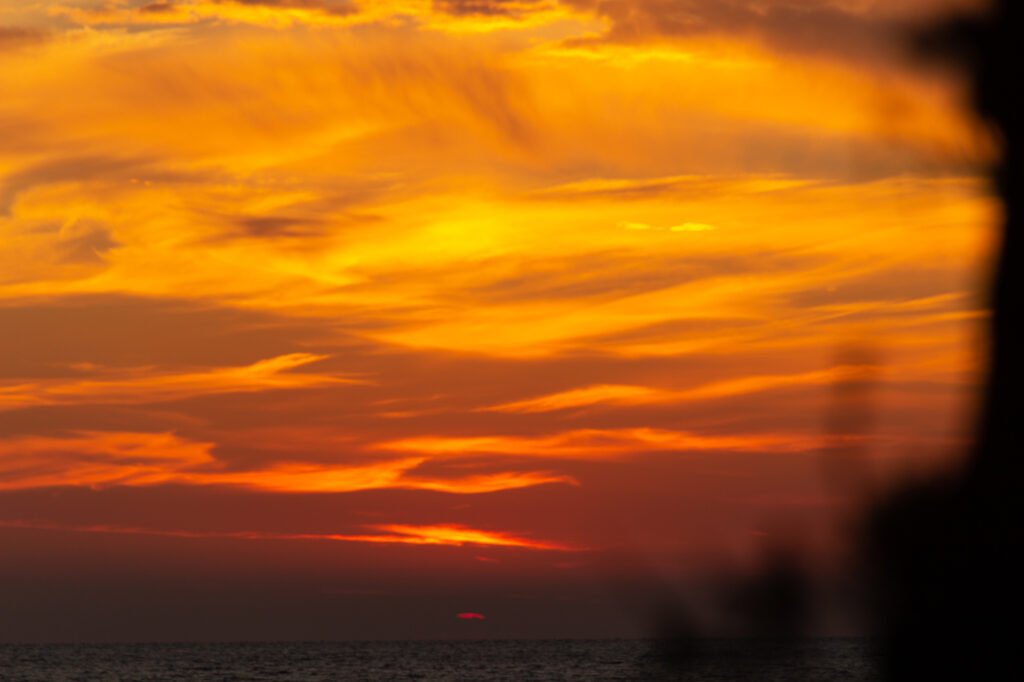 Manchmal malt ein Sonnenuntergang Bilder in den Himmel