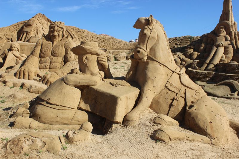 Lucky Luke aus Sand