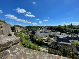 Blick auf den Stadtteil Grund