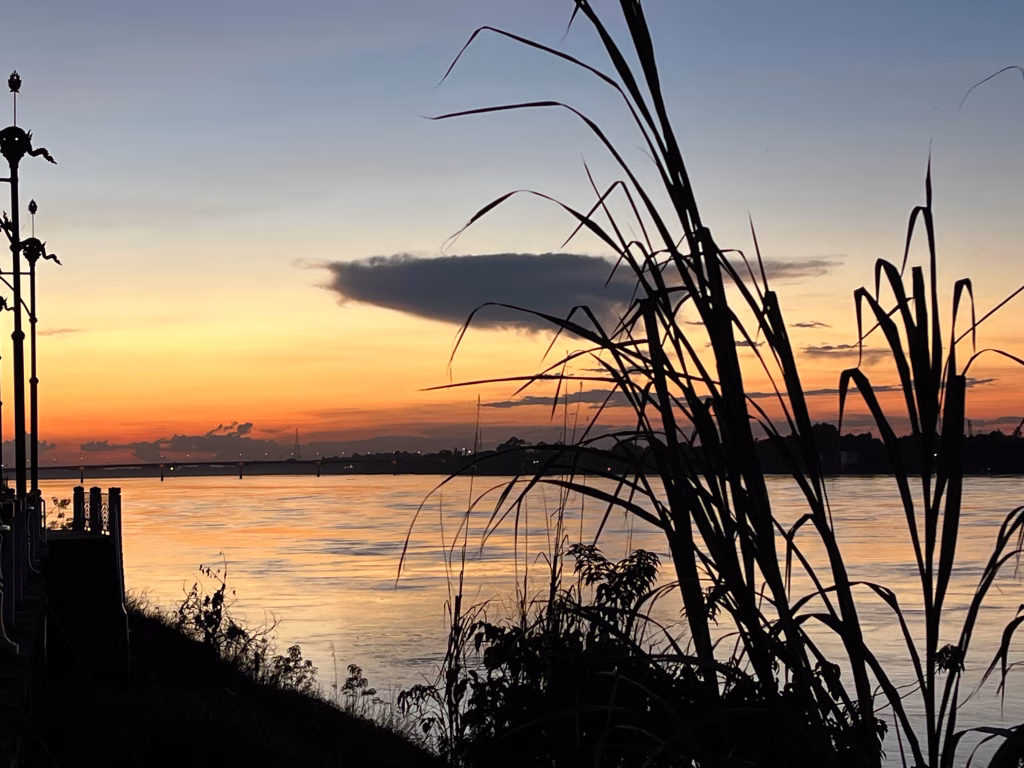 Ausblick über den Mekong in Nong Khai
