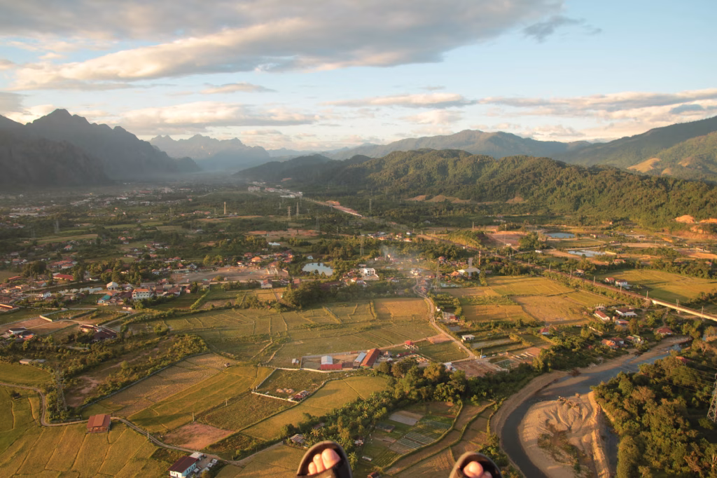 Aussicht vom Motor-Paragleiter