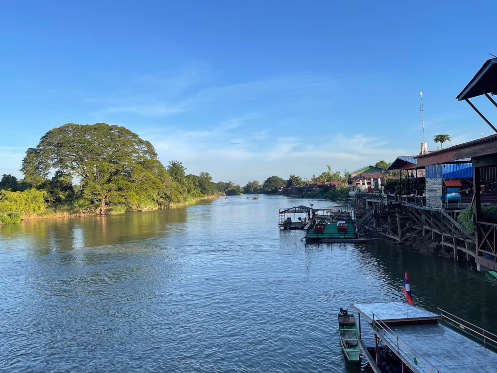 Don Det - Aussicht von den Bars und Lokalen
