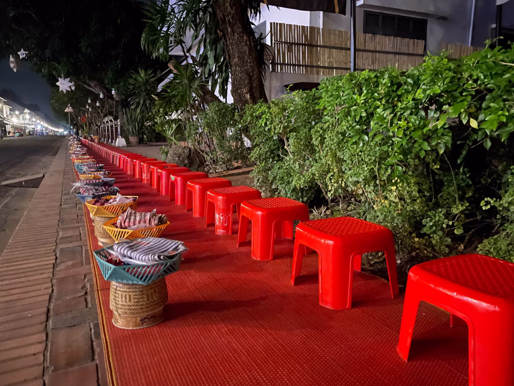 Alles fertig für den Bittgang der Mönche