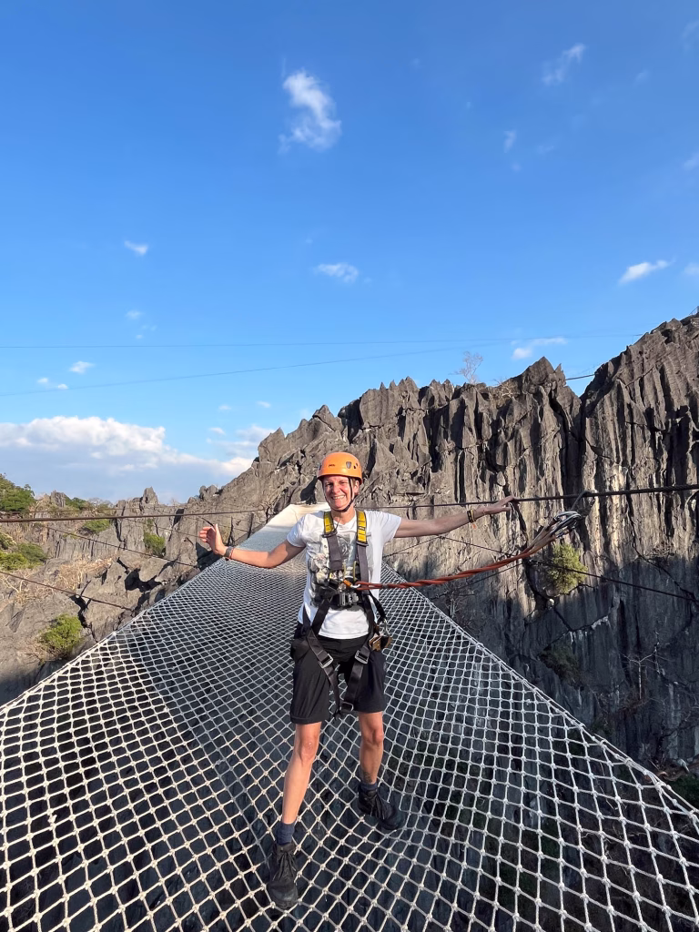 Auf dem Spidernet - wacklig wars :-)