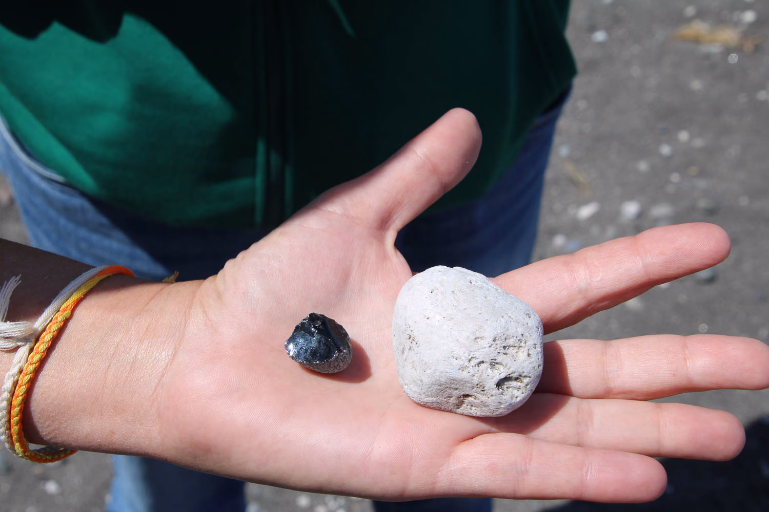 Obsidian und Bimsstein